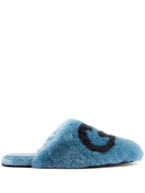 slippers gucci femme|gucci fluffy slippers.